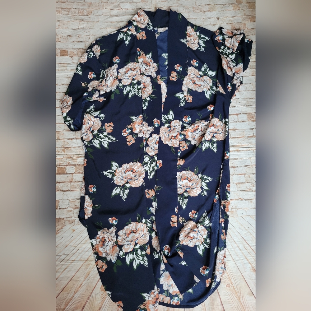 2x Floral Lightweight Short Sleeved Cardigan